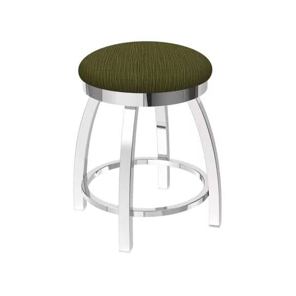 18" Swivel Vanity Stool, Chrome Finish, Graph Parrot Seat