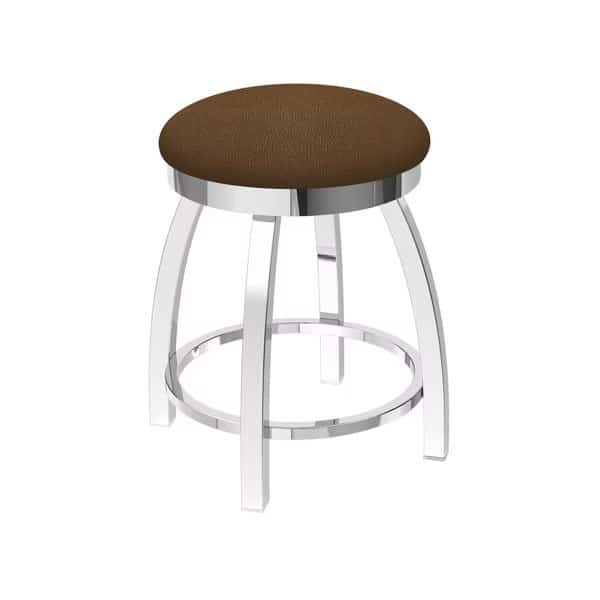 18" Swivel Vanity Stool, Chrome Finish, Rein Thatch Seat, Holland Bar Stool Co, Mfr#: 80218CH026