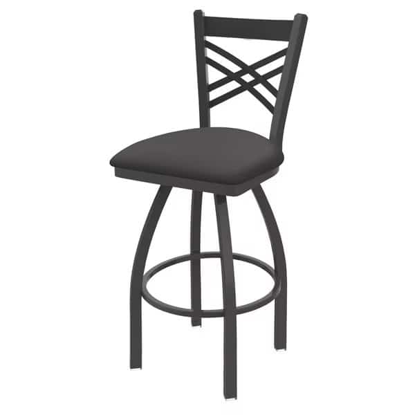 25" Swivel Counter Stool, Pewter Finish, Canter Storm Seat