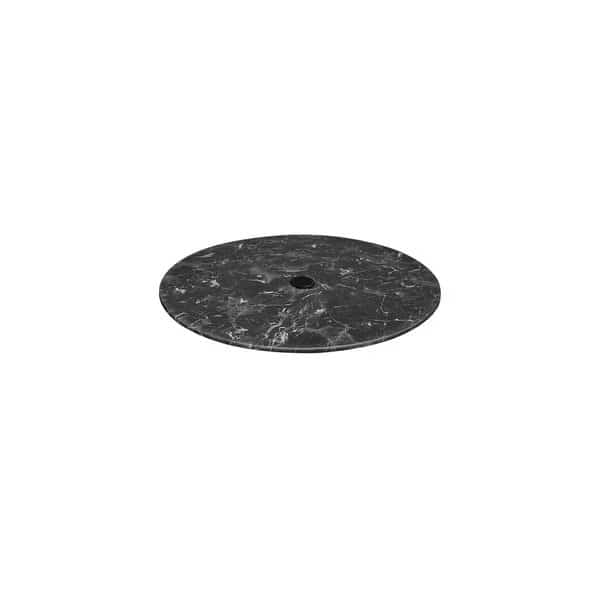 32 Dia Black Marble, IndoorOutdoor AllSeason EuroSlim Table Top with Umbrella Hole by the  Co