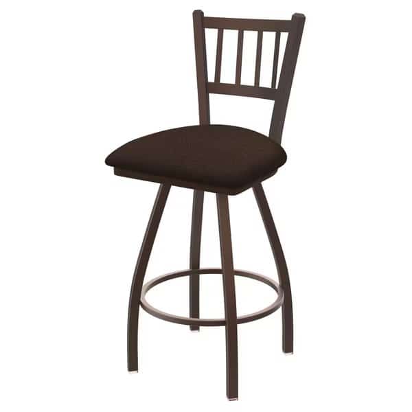 25" Swivel Counter Stool, Brnz Finish, Rein Coffee Seat