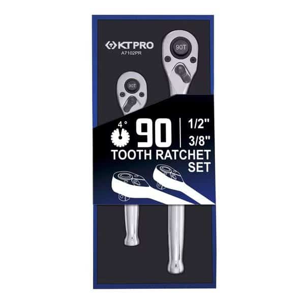 Mixed Drive Size 90 Teeth Ratchet Set, 2 Pieces