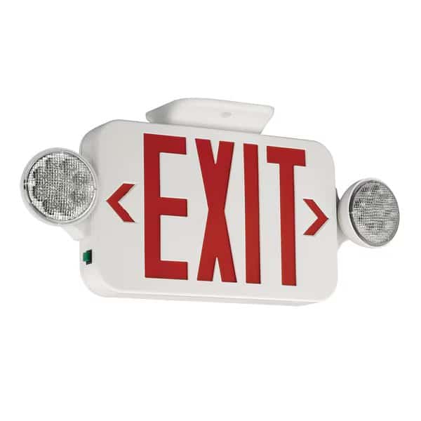 LED Exit Sign / Emergency Light Combo, Self-Diagnostics, CCRSD