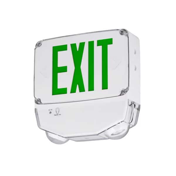 LED Exit Sign / Emergency Light Combo Wet Location, Cold Temp, CWC2GW-CT