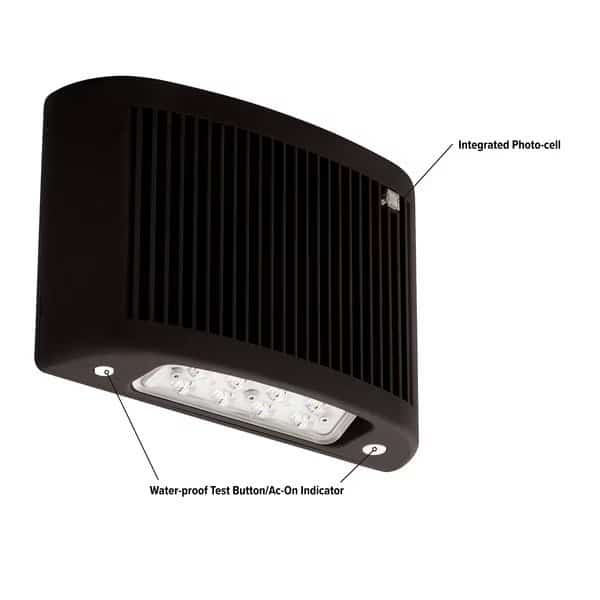 32W Slim LED AC/Emergency Outdoor Light w/Heater, Motion Sensors, CUSO BK-H