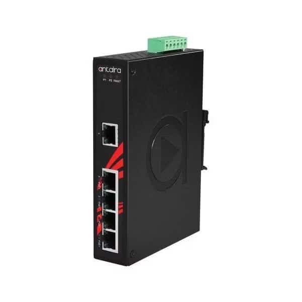 5-Port Industrial Gigabit PoE+ Unmanaged Ethernet Switch, w/4-10/100/1000Tx + 1-10/100/1000Tx