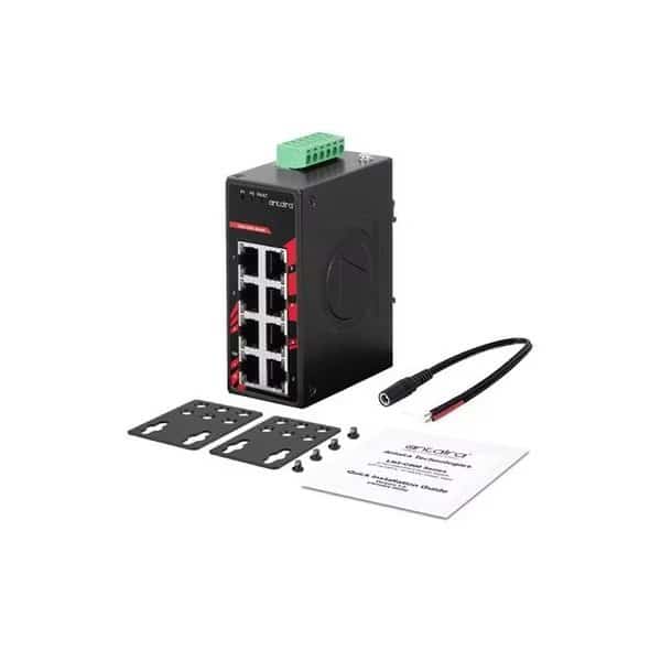 8-Port Industrial Compact Unmanaged Ethernet Switch, w/8-10/100Tx