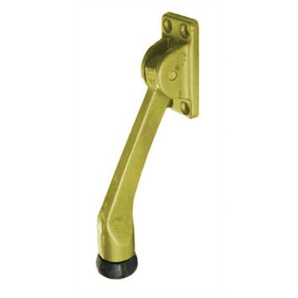 5 in. Cast Alloy Drop Down Door Holder - Polished Brass Finish