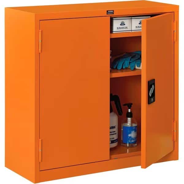 Emergency Preparedness Cabinet, Wall Mount, 30Wx12Dx30H, Orange