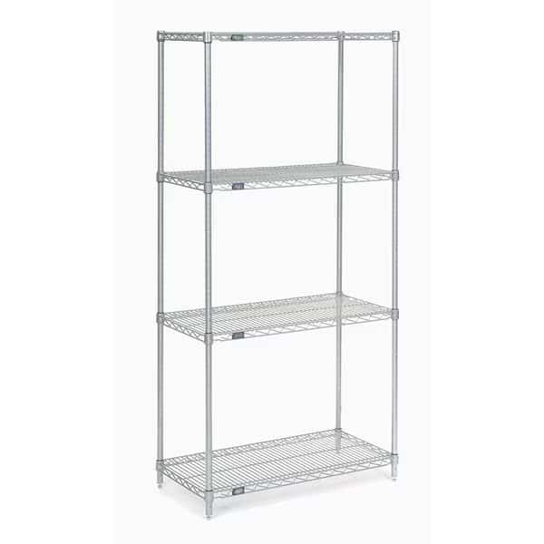 Wire Shelving, Poly-Z-Brite, 36W x 21D x 74H