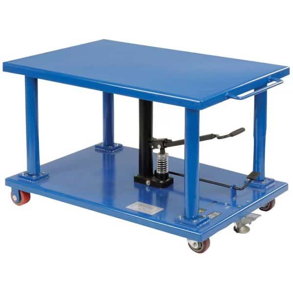 Work Positioning Post Lift Table Foot Control, 48x32 Platform, 2000 Lb. Capacity