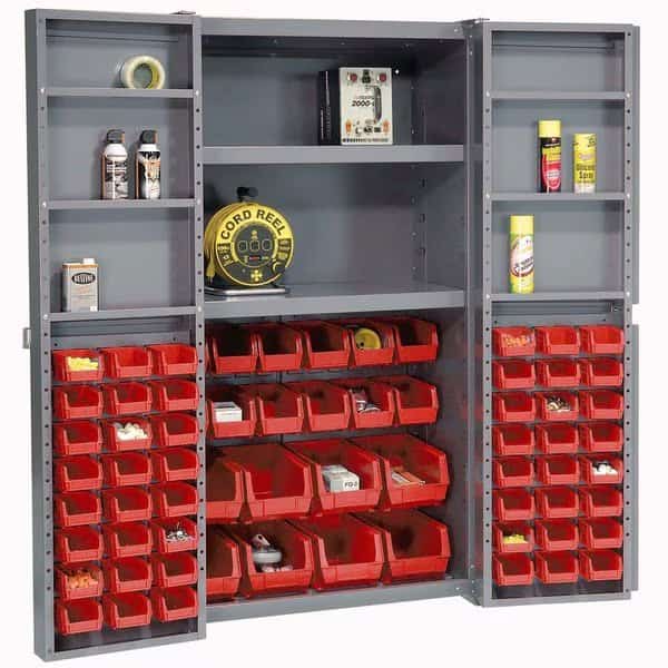 Bin Cabinet, 38 in W, 72 in H, 24 D