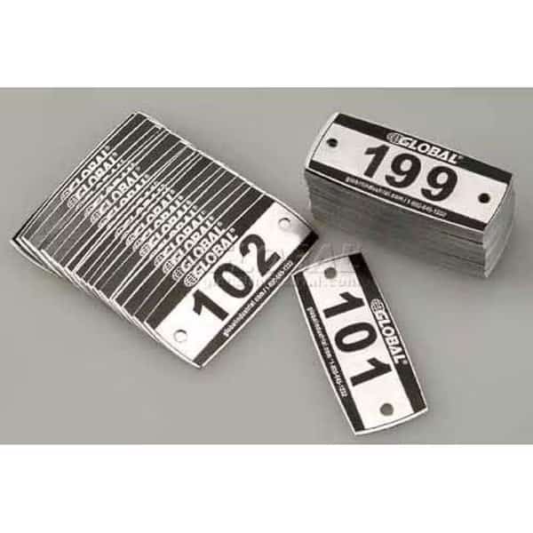 Locker Number Plate Kit, Numbered 101-299