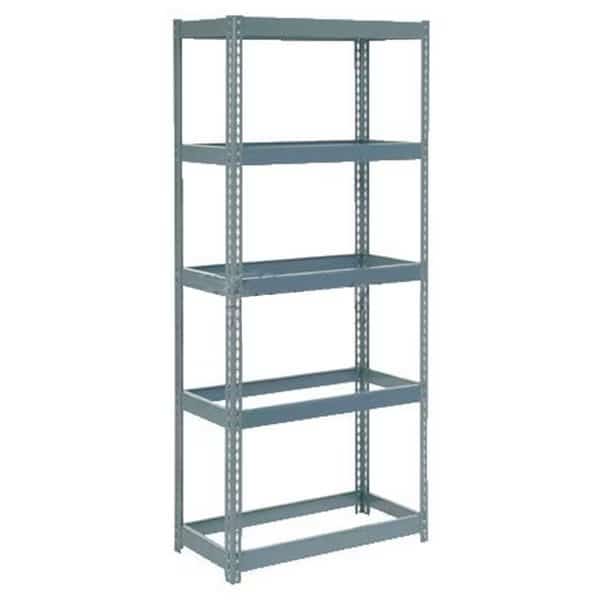 Boltless Extra Heavy Duty Shelving 36W x 24D x 96H, 5 Shelves, No Deck