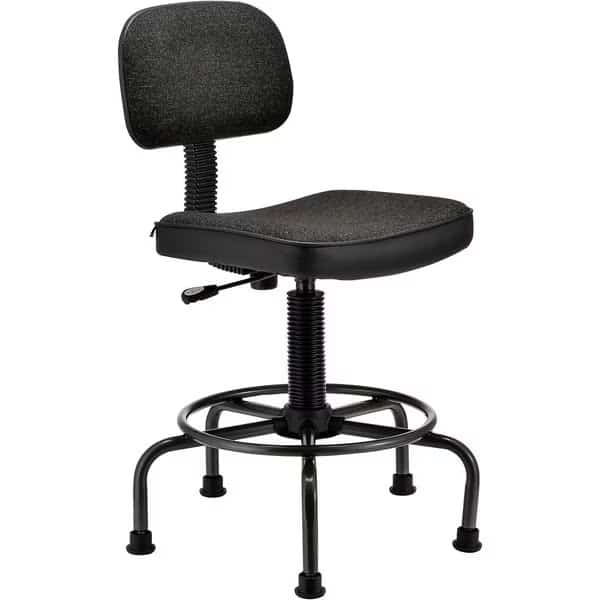 Ultra Comfort Fabric Stool, Black, Global Industrial, Mfr#: 240137