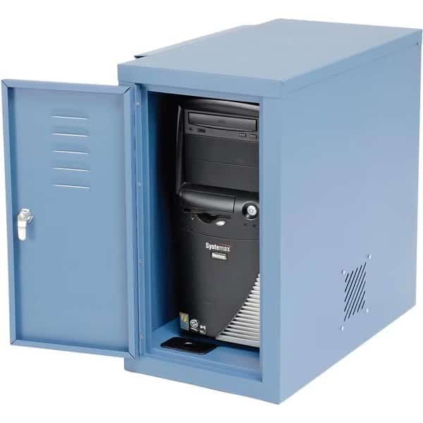 Computer Cabinet Side Car, Blue, 12W x 22-1/2D x 21-1/2H