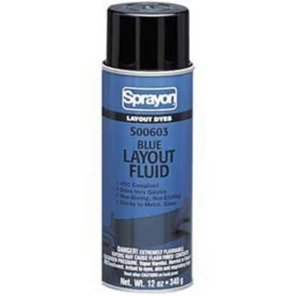 SP603 Blue Layout Dye12 Oz., Sprayon, Mfr#: SC0603000