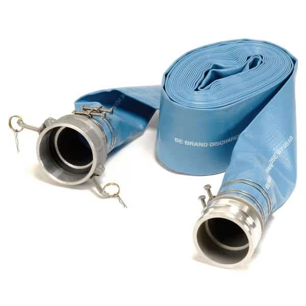 Discharge Hose Kit, 4 Dia, 50'L, 55 PSI