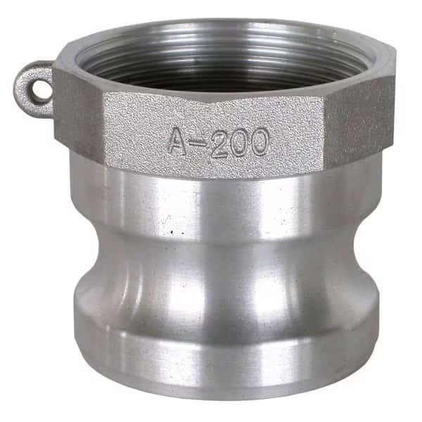 2in Aluminum Camlock Fitting, Male Coupler x FPT Thread