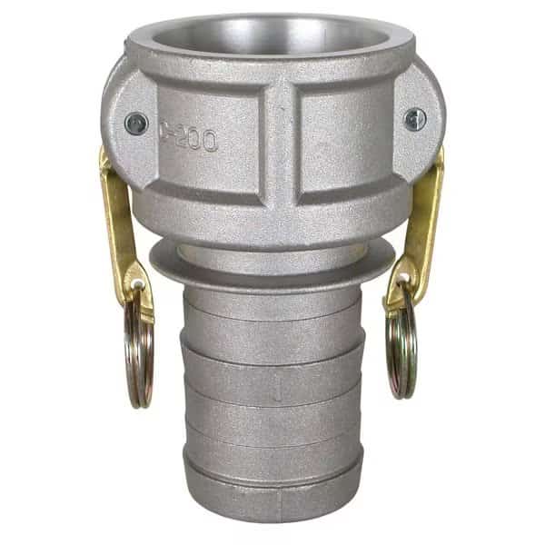 3in Aluminum Camlock Fitting, Male Barb x Female Coupler Thread