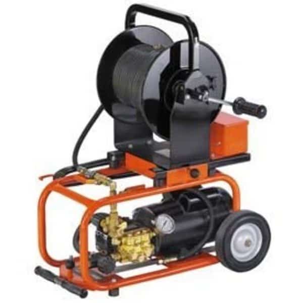 Electric Water Jet Drain W/150' x 1/4 Hose, 75' x 1/8 Hose & 2Nozzle Sets, , General Wire, Mfr#: JM-1450-C
