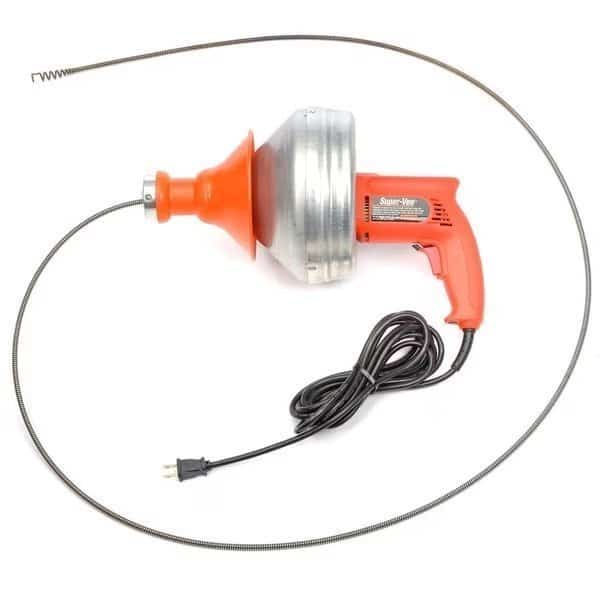 Super-Vee Drain/Sewer Cleaning Machine W/ 25' x 1/4 Cable,