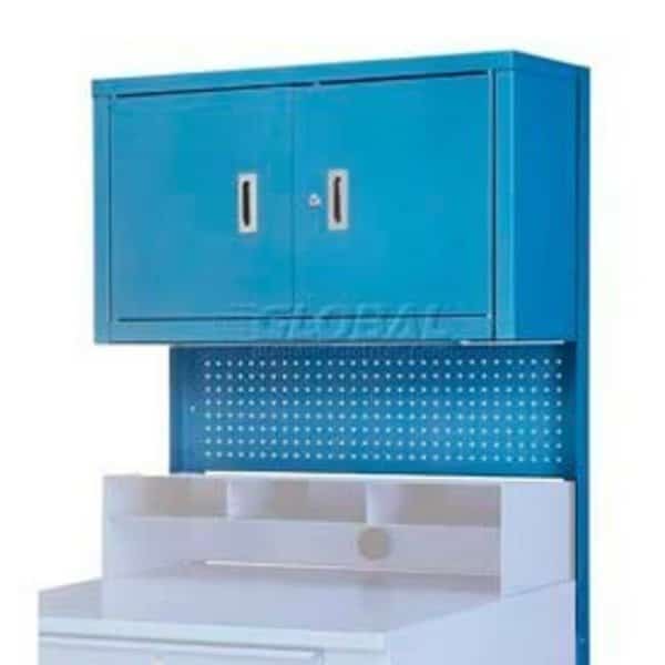 Shop Desk Cabinet Riser Kit, 12W x 12D x 44-1/2H, Blue