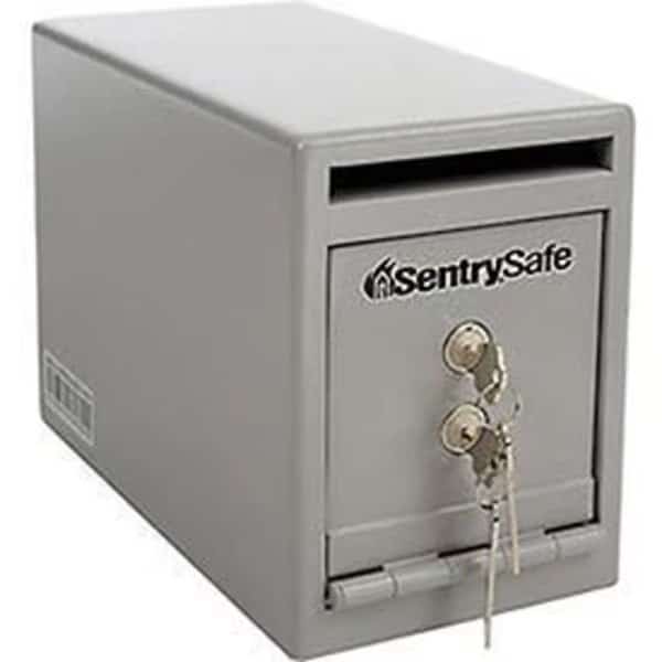 Under Counter Drop Slot Safe, 0.25 Cu. Ft. Capacity, Gray