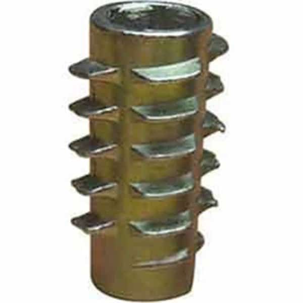Hex Drive Threaded Insert, M8-1.25 Int Thrd Sz, 0.512 in L, Zinc Alloy