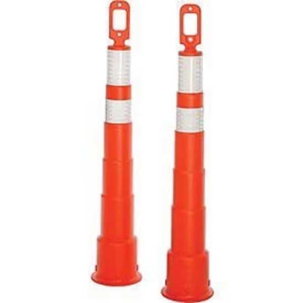 Polypropylene, 46 in Height, 2.35, Orange