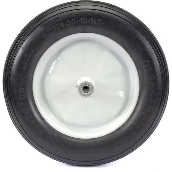 Marathon Flat Free Wheelbarrow Tire Ribbed Tread
