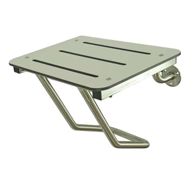 Full Wall Mounted Shower SeatStainless/White