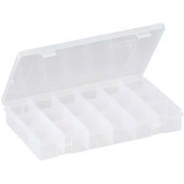 Plano 2361870 StowAway 18 Fixed Compartment Box, 11L x 7-1/4W x 1-3/4H, Clear