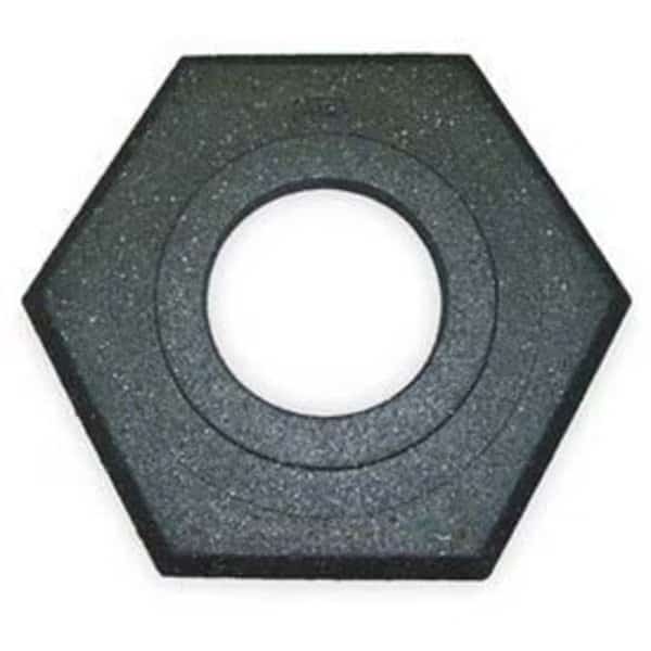Rubber, 3 in Height, 15 in Length, Black