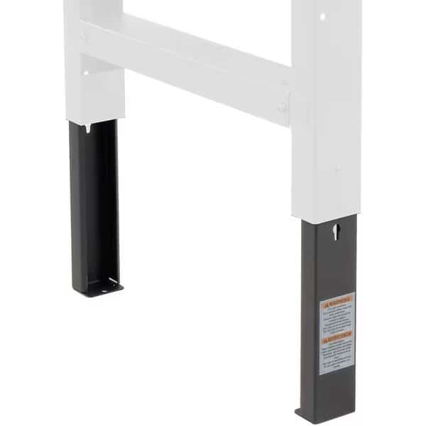 Height Adjustable Leg Extender Kit, 35-1/2 to 43, Black, 2PK