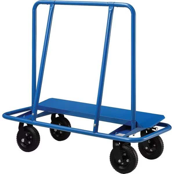 Sheet Rock Drywall Cart 8 No Flat Wheels 2400 Lb. Capacity, 47-1/2L x 21-1/2W x 46-1/4H