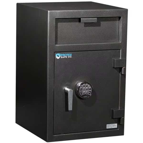 Protex Large Front Loading Depository Safe With Electronic Lock, 20 x 20 x 30, Gray