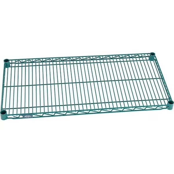 72W x 12D Poly-Green, Epoxy Wire Shelf