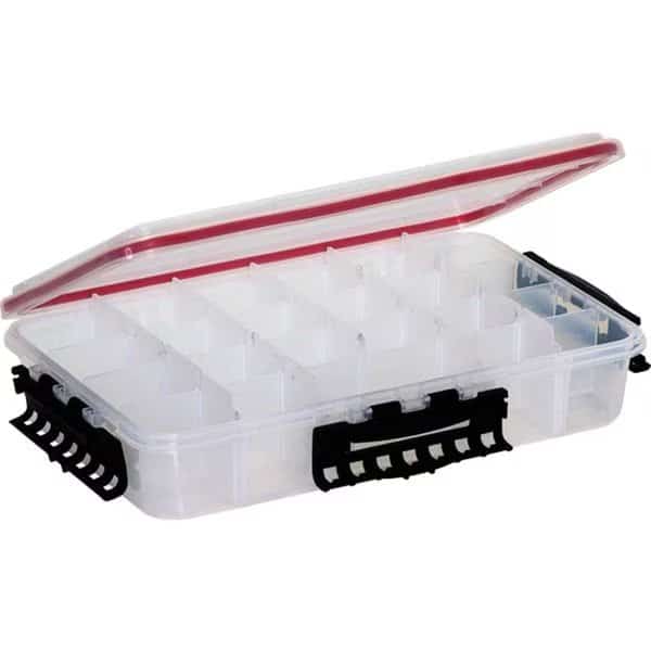 Plano Waterproof StowAway Utility Box, 4-15 Adj Compartments, 14L x 8-7/8W x 3H, Clear