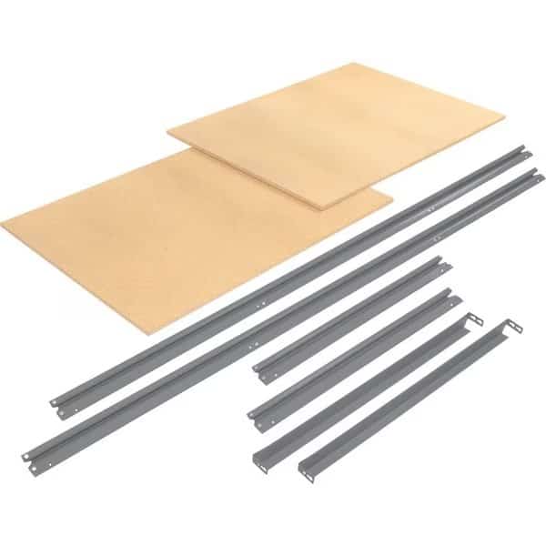 Additional Level For 96W x 48D High Capacity Rack Wood Deck, Gray