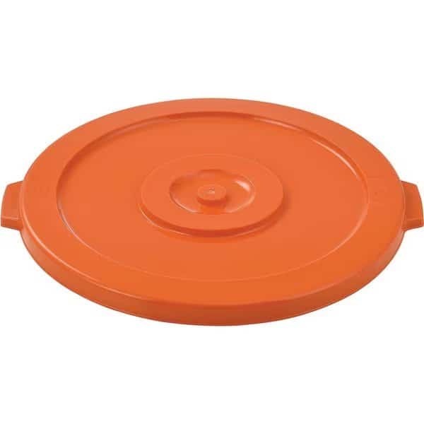 Flat Lid, Orange, Plastic