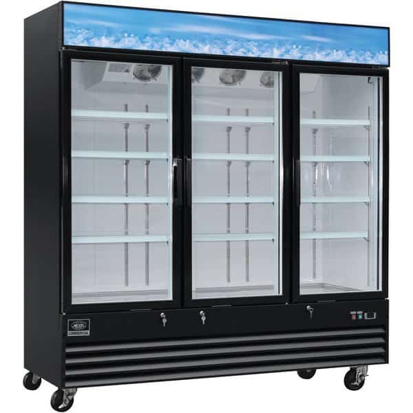 3 Door Merchandiser Refrigerator, 53 Cu. Ft., 78-3/8W x 30D x 80-3/4'H
