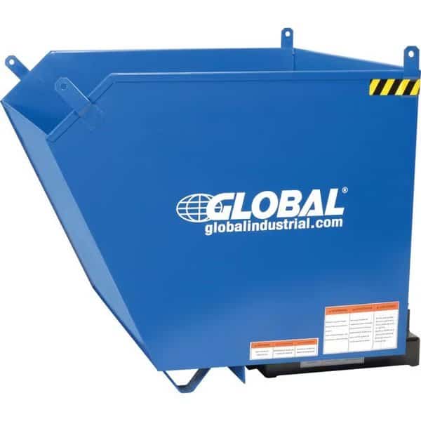 1/4 Cubic Yard Low-Profile Self-Dumping Forklift Hopper, 6000 Lb. Cap.