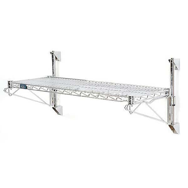 Poly-Green Wall Mount Wire Shelving, 54W x 18D x 14H 1-Shelf Starter