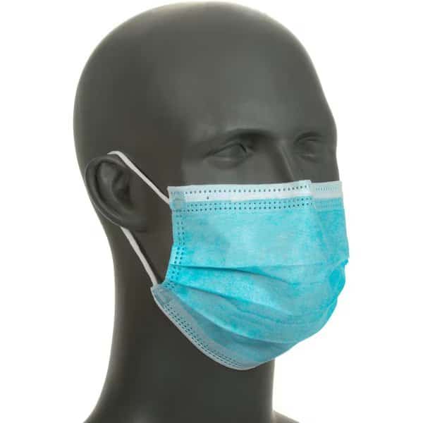 Face Mask With Ear Loops, 3-Ply, 50PK, Global Industrial, Mfr#: 708486
