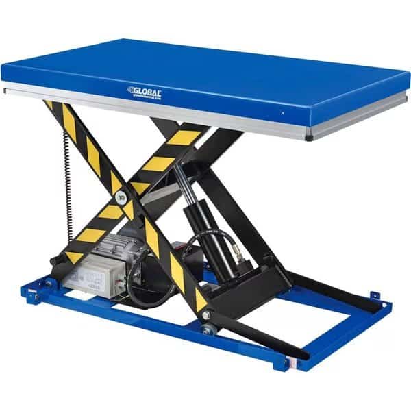 Power Scissor Lift Table, Hand & Foot Control, 48 x 48, 4400 Lb. Capacity