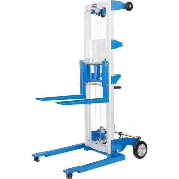 Lightweight Hand Operated Lift Truck, 400 Lb. Capacity Straddle Legs