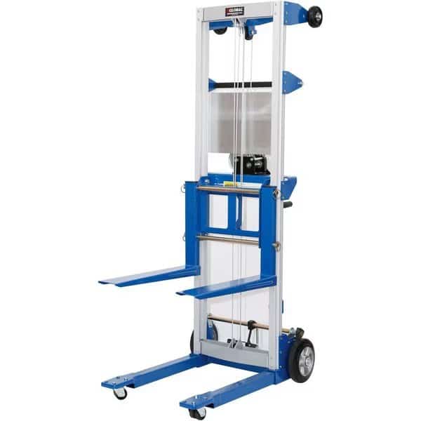 Lightweight Hand Operated Lift Truck, 500 Lb. Capacity Fixed Legs