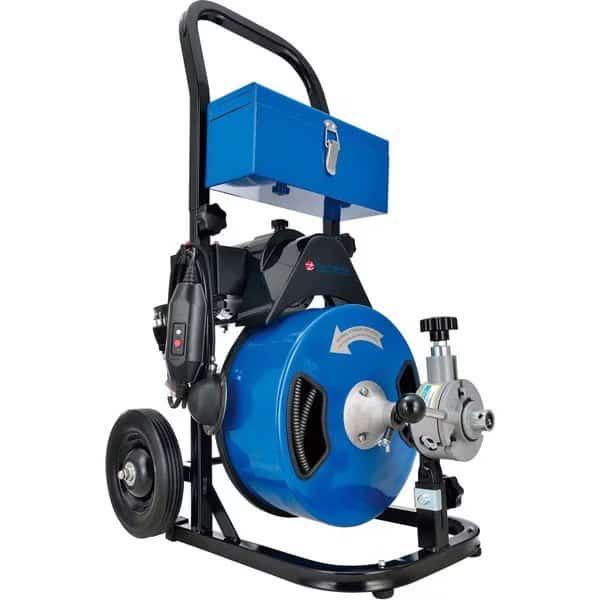 Autofeed Drain Cleaner Machine For 2-4 Pipe, 220 RPM, 75' Cable