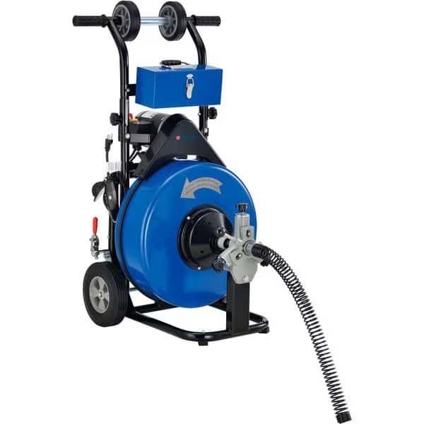 Drain Cleaner For 4-9 Pipe, 200 RPM, 100' Cable